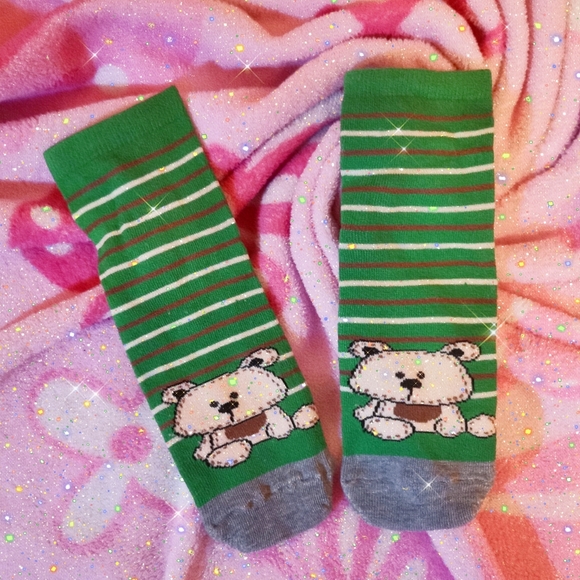 Green Bear Socks - Picture 3 of 3